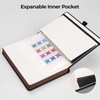 RETTACY A5 Blank Notebook, Leather Hardcover, Thick Notebook, 320 Pages,