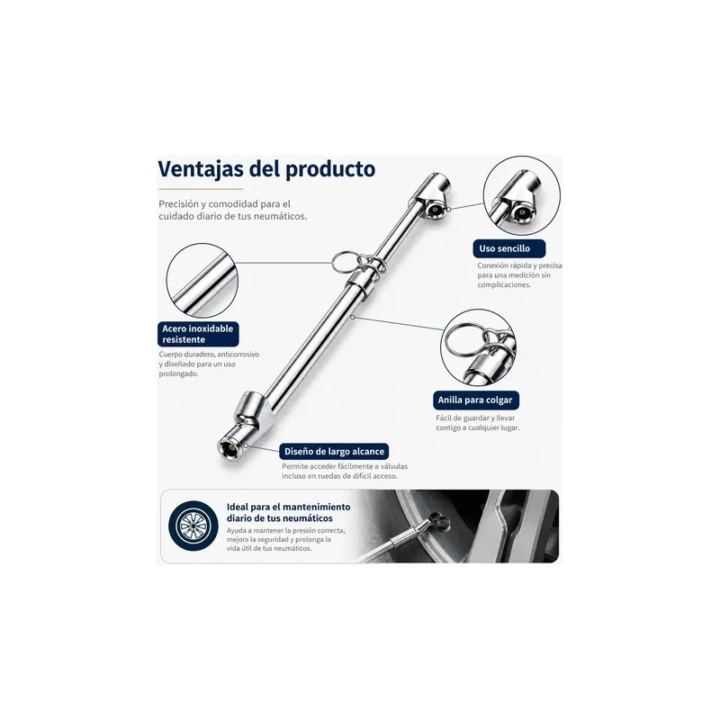 Manómetro Ryvoxel MEA-150X Acero Calibrador 150 PSI Cabeza Doble