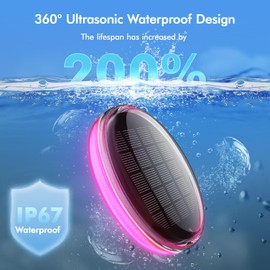 YAYZA! Solar Rechargeable Floating Pool Lights, RGB Color Changing Pool Floating Light, Waterproof LED Solar Pool Lights That Float with Remote Control for Inground Pool, Bathtub, Pool Party 2 Pack