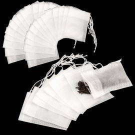 PINGEUI 700 Pcs Tea Bags Empty, Disposable Mesh Tea Filter Bag with Drawstring Seal, Tea Filter Bags Tea for Loose Leaf Tea, Spice, Sachet, Foot Bath, Cooking