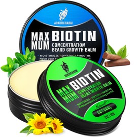 aokur 2 Pack Beard Balm for Men – Sandalwood & Unscented – Biotin Beard Conditioner for Softening, Styling & Supporting Beard Growth – Gift Set for Father’s Day, Anniversaries & Christmas