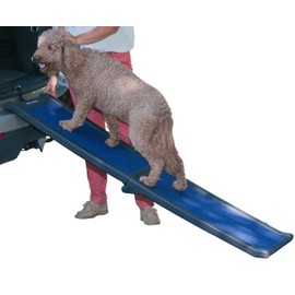Pet Gear Travel Lite Ramps for Dogs and Cats, Compact Easy-Fold, Lightweight and Portable, Built-in Carry Handle, Supports 150-200lbs, Navy