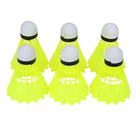 Shuttlecock, 6pcs Nylon Badminton Shuttlecocks Badminton Balls for Indoor Outdoor Sports Activities, Yellow