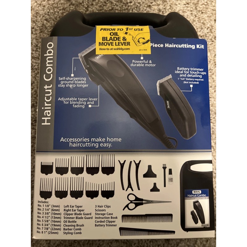 Wahl Haircut and Touch-Up Combo 23-Piece Complete Haircutting Kit *