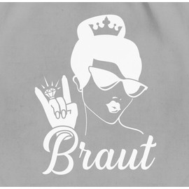 Shirtracer - Gym Bag Backpack - Bride with Ring I JGA Gift Hen Night I Stag Night Women I, 03 Light Grey, Unit size