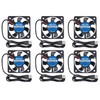 6Pcs 40mm x10mm DC 5V USB Brushless Cooling Fan, Dual