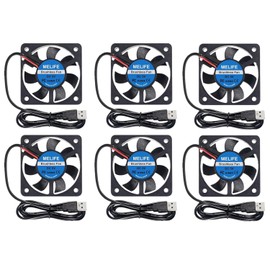 6Pcs 40mm x10mm DC 5V USB Brushless Cooling Fan, Dual Ball Bearing, Quiet Operation, 4010 Small Computer Fan