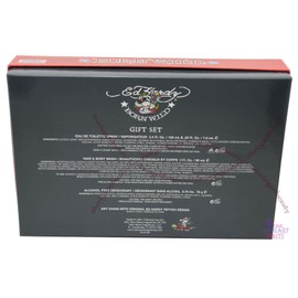 Ed Hardy Born & Wild By Ed Hardy 5 Pieces Gift Set 3.4oz For Men New In Gift Set