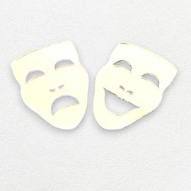 Super Cool Creations Theatermasken – Tragödie & Komödie Spiegel – je 20 cm x 14 cm