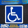 Parking Lot Stencil - 30 in - Handicap Stencil with