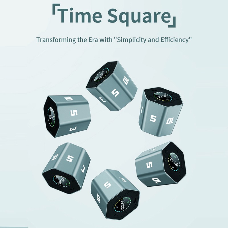 Portable Cube Timer Gravity Sensor Rotating Timer Count Up/Down Function