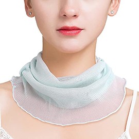 QinTian Silk Neck Warmer, Scarf, UV Protection, Neck Cover, Sunburn Prevention, Neck Warmer, Silk, Gift, Birthday Present, Present for Women, Free size