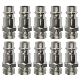 Euro Air Line Hose Fitting Connector Quick Release 1/4 inch BSP Male Thread 10pk