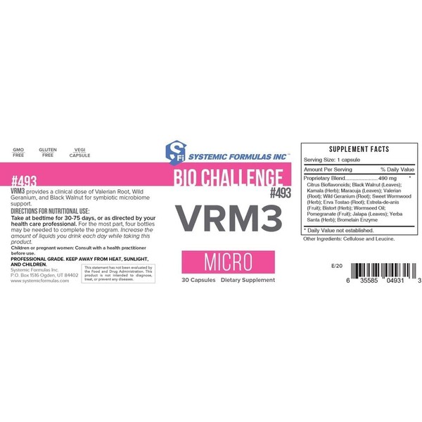 Systemic Formulas Bio Challenge VRM3 30 Capsules
