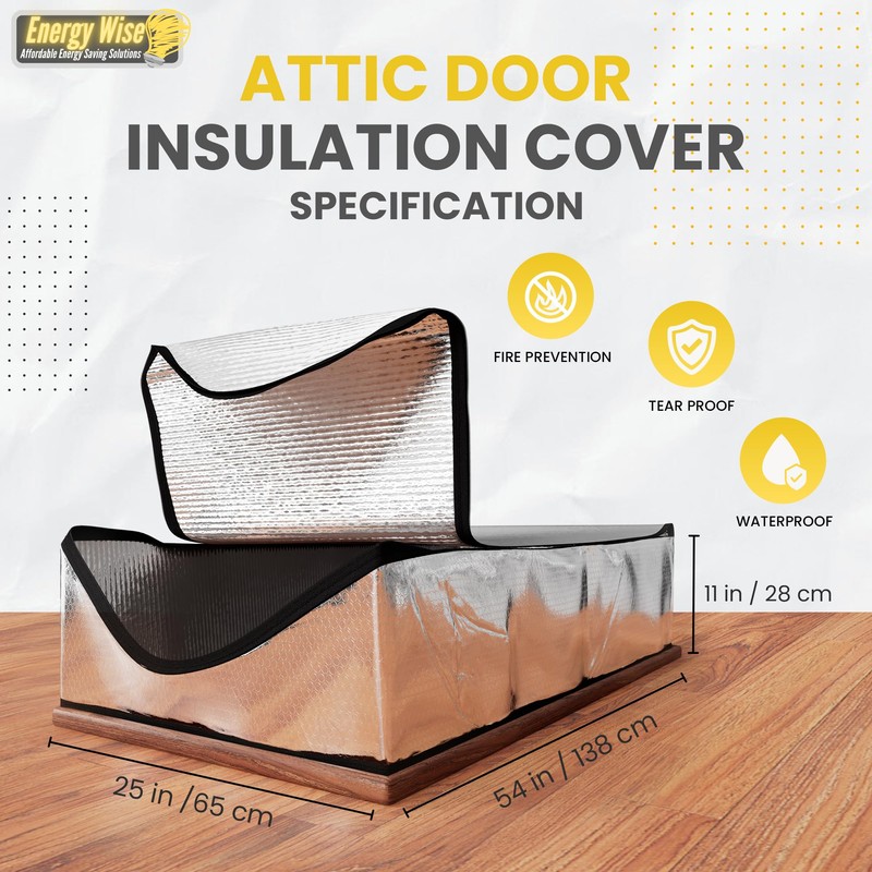 Energy Wise Premium Attic Door Insulation Cover, 25″x54″x11″, Extra Thick