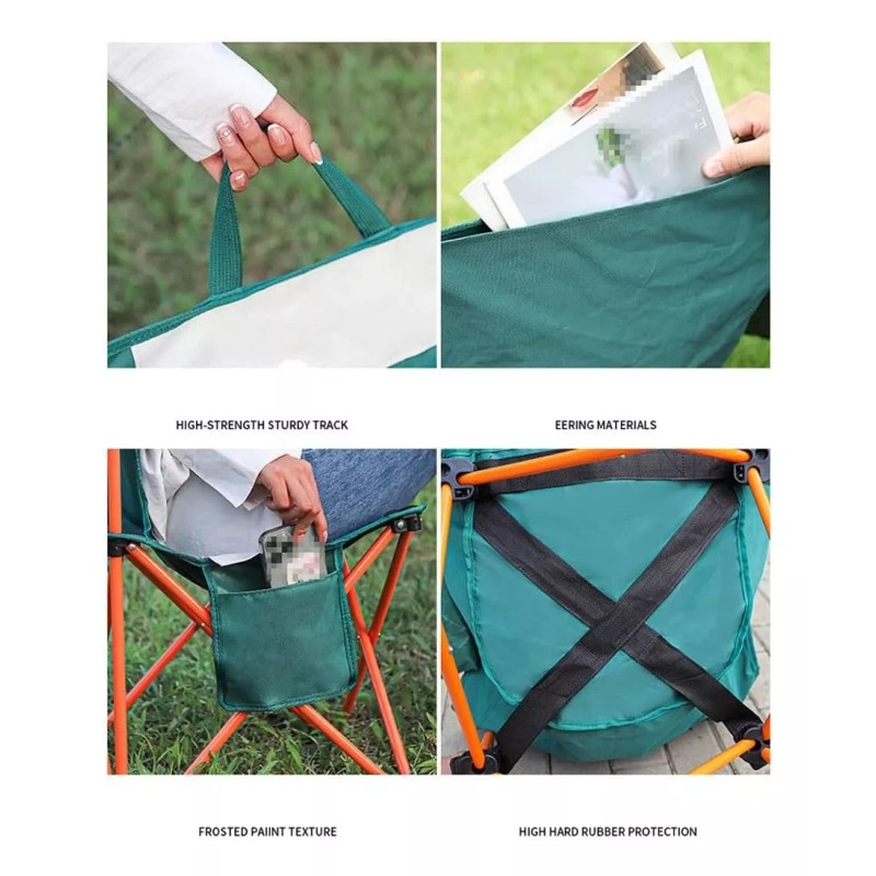 Plasticocina Silla Plegable Portátil Para Campamento Jardín Playa Verde