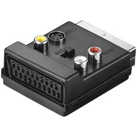 Goobay 33576 Scart to Composite Video and S-Video Adapter, IN/OUT, with Scart Passage