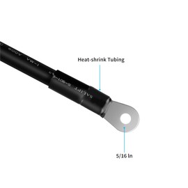 Renogy 1AWG, 12IN Copper Battery Interconnect Cable, Black