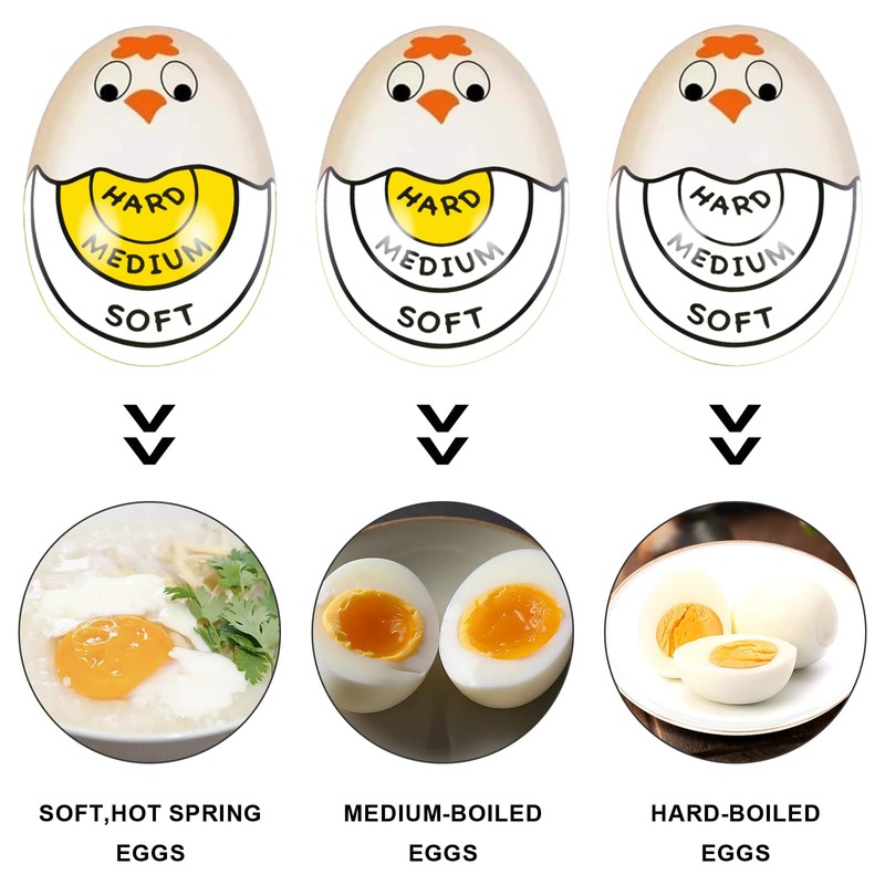 MarsHopper Egg Boiling Timer 2-Pack – Color-Changing in-Water Indicator for