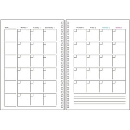 Lihit Lab Open Ring Notebook, Twist Notebook, A5, 24 Holes, Compatible Leaf Monthly Leaf N-1650MP (Set of 2)