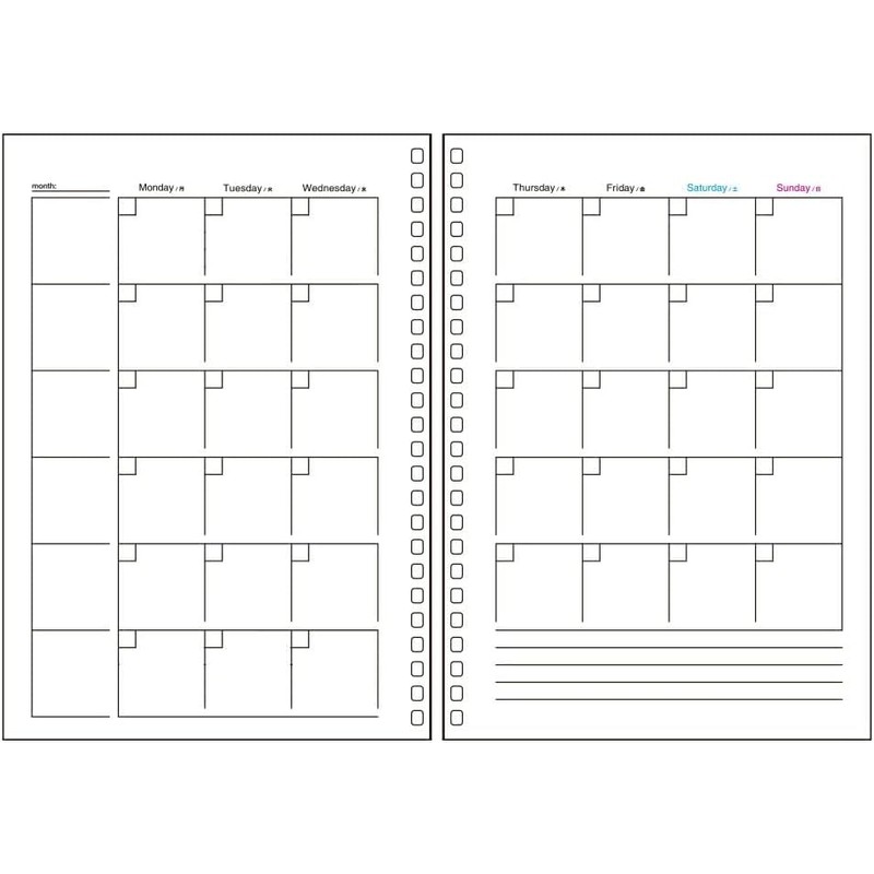 Lihit Lab Open Ring Notebook, Twist Notebook, A5, 24 Holes,