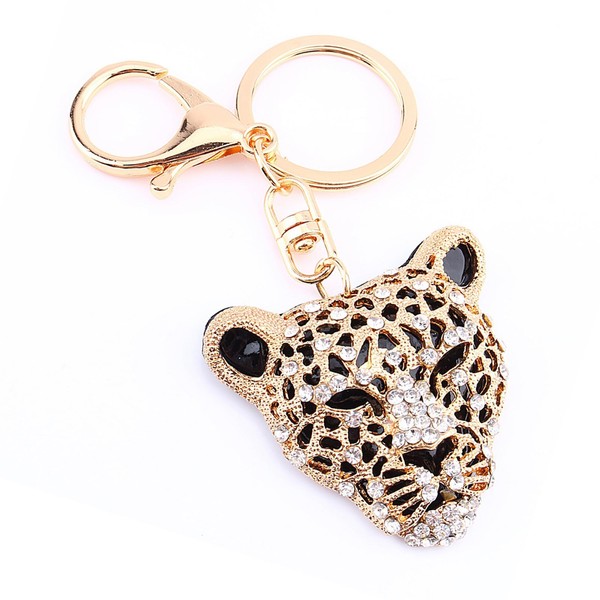 Keyring Charm Pendant, New Rhinestone Leopard Charm Pendant Purse Bag