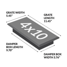 Decor Grates LTH410-BLK Lattice Floor Register, 4x10 Inches, Black