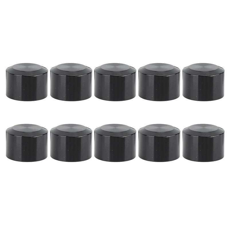 10PCS Motorcycle Head Bolt Cover Black Flat CNC Aluminum Engine