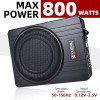 Yaeccc 10'' 800W Slim Under-Seat Subwoofer Powered Car Truck Sub