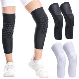 QMCZLA - 2Par Rodilleras Deportivas - Blanco y Negro Rodilleras Elásticas Antideslizantes esponja gruesa Rodilleras de Soporte Transpirables Protege tus Rodillas Ideal para Actividades Deportivas (S)
