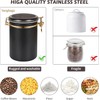 Yangbaga 304 Stainless Steel Coffee Canisters for Ground Coffee,3 x