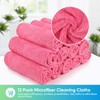 HOMEXCEL Pink Microfiber Cleaning Cloth, 12 Pack Premium Microfiber Towels