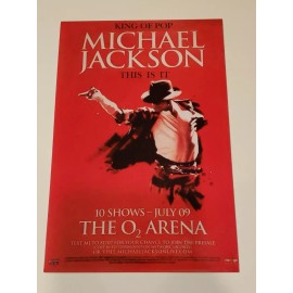 Michael Jackson 4"x6" Reproduction This Is It Tour Mini Concert Postcard 0031