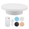 Rotating Display Stand White Plug in Remote Control Load Bearing