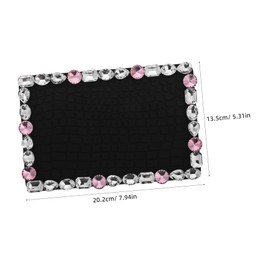 OSALADI Elegant Rhinestone Decorated Anti-Slip Car Mat Dashboard Pad for Phone Sunglasses