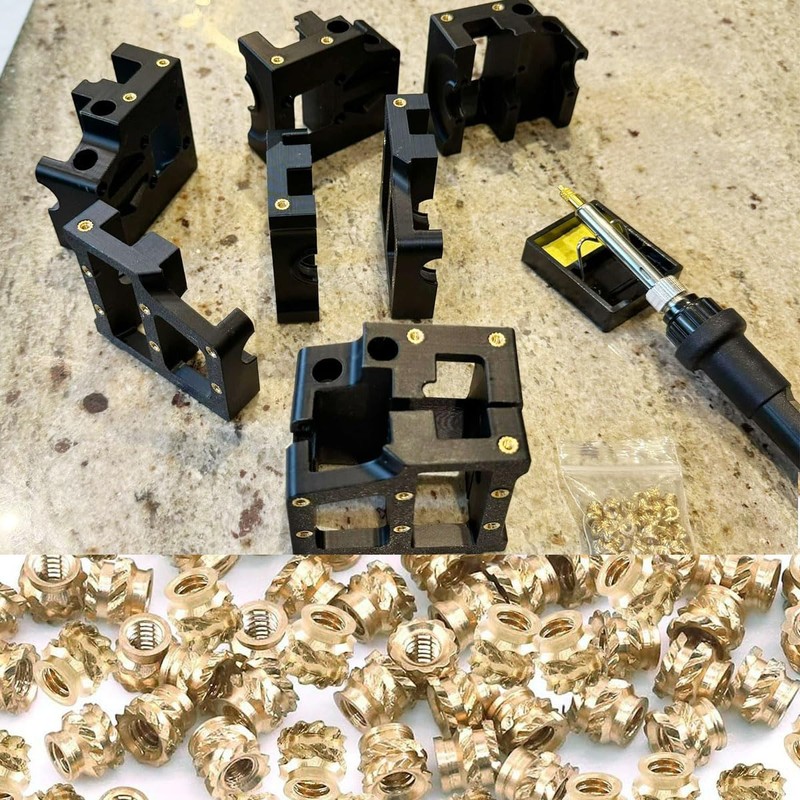 Heat Set Insert Tools Kit Brass Nuts 3D Printing 60W