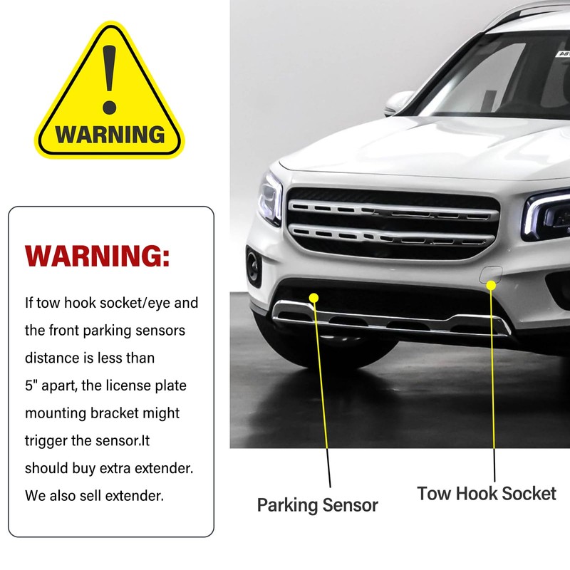 Heavy-Duty No-Drill Front License Plate Bracket – Anti-Theft License Plate