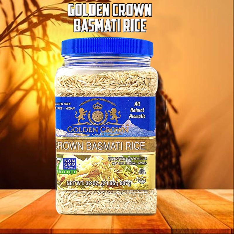 Golden Crown Brown Basmati Rice 2Lb
