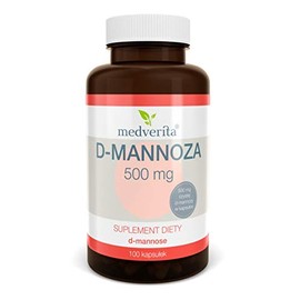 Medverita - D-Mannose - Harnsystem - 500mg pro Kapsel - Nahrungsergänzungsmittel - Ohne Zusatzstoffe - 100 Kapseln