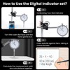 Dial Indicator with Magnetic Base and Point Precision Inspection Set,