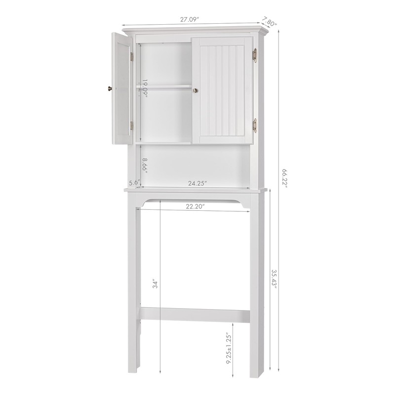 UTEX Over The Toilet Storage Cabinet, Over Toilet Bathroom Organizer