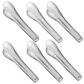 Sunenlyst Serving Tongs for Buffet, 6Pcs Kitchen Tongs Mini Serving Utensil Tongs for Food Ice Salad Buffet Barbecue Cookies, Food Tong Small Tongs for Appetizers, Tea, Coffee Bar