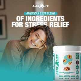 ALTRALIFE Kava Kava Gummies - Stress Relief Supplement with Magnesium Glycinate, Rhodiola Rosea, Holy Basil - 30 Servings for Calm Mood, Focus & Sleep Support - Cortisol Supplements for Women and Men