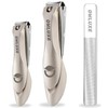 Heavy Duty Nail Clippers Set with Catcher - Wide Jaw