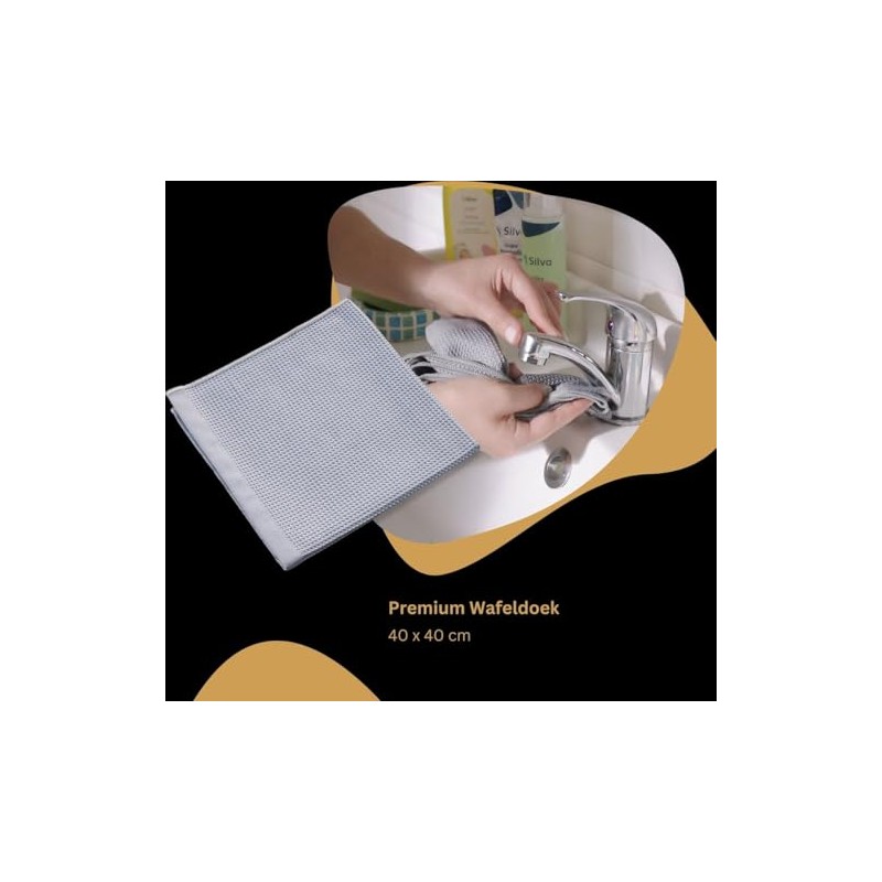 Silva Premium Quality Microfibre Cloths | Streak-Free Bath Cleaning Cloths