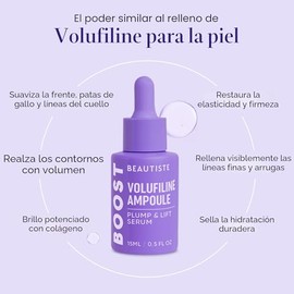 BOOST - Suero de volufilina 100% puro, suero facial de hidratación instantánea para piel visiblemente más gorda - Ampolla antienvejecimiento para pérd