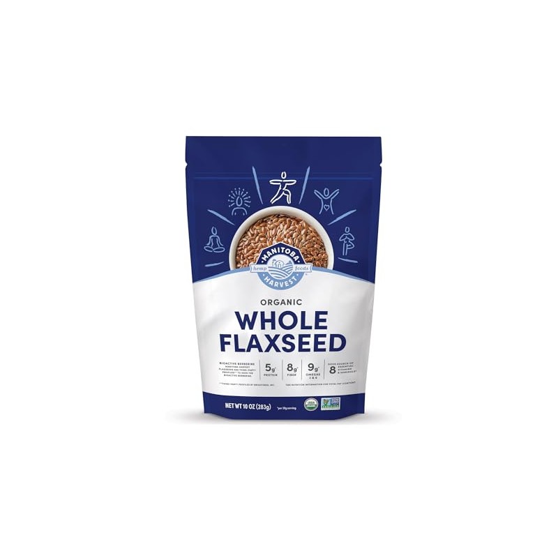 Manitoba Harvest Organic Whole Flaxseed, 10 oz