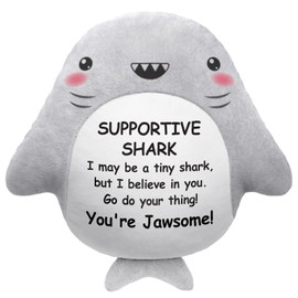 BeneCharm Supportive Shark Pillow Gifts for Christmas, Friendship Gifts, Inspirational Positive Gifts, Best Friend Birthday Gift, Motivational Gift for Friends, Family, Coworker