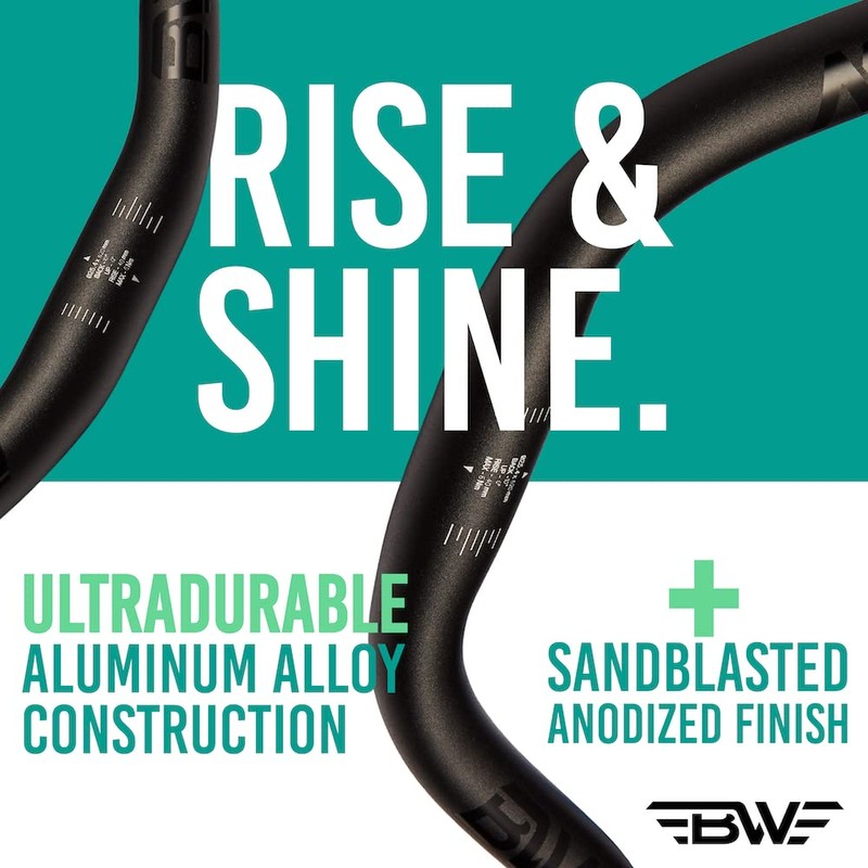 BW 100mm Riser Handlebar - Great for Mountain, Road, and