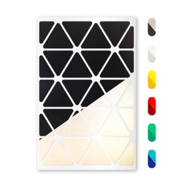 Reflexsticker Triangles Classic Edition in 6 Colours to Choose From | 2 Reflection Levels (Pro and Light) | Radians L (16 x 10.5 cm) | for Prams, Bicycle Frames, Helmets, Scooters (Light Black)